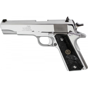 Iver Johnson 1911A1 .38 Super 5 in Fs 9Rd Chrome Black Pearl 1911A138CHRP - Iver Johnson