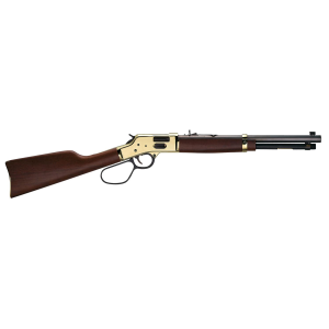 Henry H006GCR Side Gate Carbine 45 Colt (LC) 7+1 16.50 Blued Octagon Barrel, Polished Brass Rec, American Walnut Stock, Adj. Sight, Large Loop Lever, Rifle