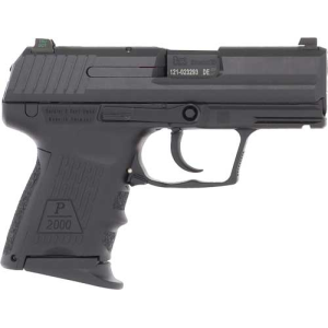 H&K 81000054 P2000 V2 LEM *CA Compliant Full Size Frame 9mm Luger 10+1, 3.26 in Black Steel Barrel, Serrated Steel Slide, Polymer Frame w/Picatinny Rail, Black Finger Grooved Grip, Pistol