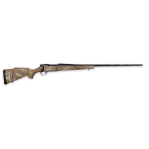 Weatherby VHH223RR6B Vanguard Outfitter 223 Rem 5+1 24 Threaded/Spiral Fluted, Graphite Black Barrel/Rec, Tan with Brown & White Sponge Synthetic Stock, Accubrake Muzzle Brake, Adj. Trigger, Rifle