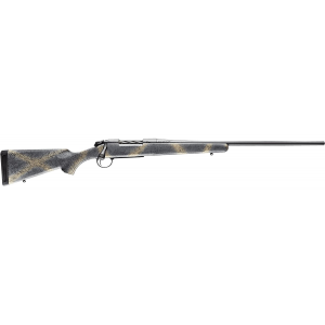 Bergara Rifles B14LM111 B-14 Wilderness Hunter 300 Win Mag 3+1 24in, Sniper Gray Cerakote, Woodland Camo Stock