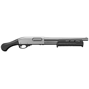 Remington R81312 Model 870 Tac-14 Marine 12 Gauge 14 in 4+1 3 in Electroless Nickel-Plated Rec/Barrel Black Fixed Raptor Grip Stock Right Hand (Full Size) Includes Cylinder Choke