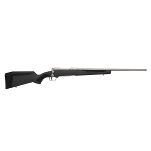 Savage Arms 57049 110 Storm 338 Win Mag 3+1 24 in, Matte Stainless Metal, Gray Fixed AccuStock with Accufit, Rifle