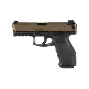HK VP9 81000799, Semi-automatic, 9MM, 4.09 in Barrel, Polymer Frame, Midnight Bronze, Night Sights