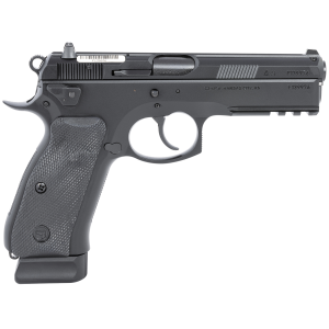CZ 89153 CZ 75 SP-01 Tactical 9mm Luger 4.60 in 18+1 Black Black Steel Slide Black Rubber Grip Fiber Optic Sight