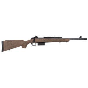 CVA Cascade, SR-80, Bolt Action Rifle, 308 Winchester, 18 in Barrel, Threaded 5/8x24, Cerakote Finish, Radial Muzzle Brake, Black Barrel and Action, Flat Dark Earth with Black Webbing Stock, 4 Rounds,