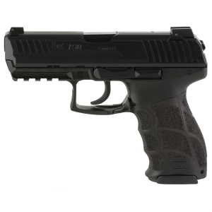HK 81000106 P30 V1 Light LEM 9mm Luger 3.85 in 10+1 (3) Black Black Steel Slide Black Interchangeable Backstrap Grip Night Sights