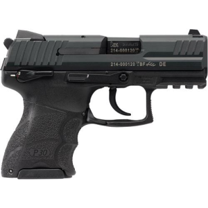 H&K 81000089 P30SK V3 Sub-Compact Frame 9mm Luger 10+1, 3.27 in Black Polygonal, Rifled Barrel, Black Serrated Steel Slide, Black Polymer Frame w/Picatinny Rail, Black Finger Grooved Grip, Pistol