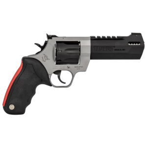 Taurus 2357055RH Raging Hunter 357 Mag 7rd 5.12in Matte Black Oxide Cylinder  Barrel Matte Stainless Steel Frame Black Rubber with Integrated Red Cushion Insert Grip