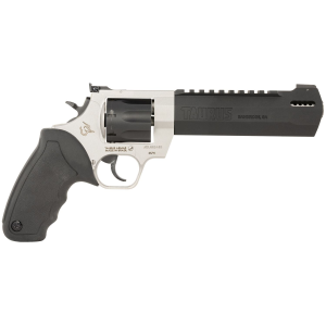 Taurus 2357065RH Raging Hunter 357 Mag 7rd 6.75in Matte Black Oxide Cylinder  Barrel Matte Stainless Steel Frame Black Rubber with Integrated Red Cushion Insert Grip