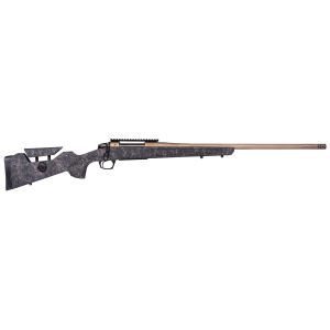 CVA Cascade Long Range Hunter, Bolt Action Rifle, 7mm Remington Magnum, 24 In Threaded Barrel, 5/8x24, Cerakote Finish, Smoked Bronze, Synthetic Stock, Black With Smoked Bronze Web, 20 Moa Picatinny Rail, 1 Mag, 3 Rounds Cr3960f