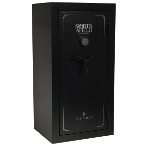 Sports Afield SECSAA5529INS Instinct Electronic Keypad/Key Entry Matte Black Textured Steel Holds 30 Long Guns 55. in H x 28.78 in W x 22.75 in D Fireproof- Yes - Sports Afield