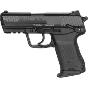 H&K 81000019 H&K45 V1 *MA Compliant Compact Frame 45 ACP 8+1, 3.94 in Black Polygonal, Rifled Barrel, Serrated Steel Slide, Polymer Frame w/Picatinny Rail, Black Interchangeable Backstrap Grip, Pistol