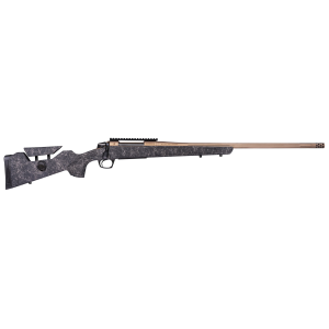 CVA Cascade Long Range Hunter, Bolt Action Rifle, 300 Winchester Magnum, 24 in Threaded Barrel, 5/8x24, Cerakote Finish, Smoked Bronze, Synthetic Stock, Black with Smoked Bronze Web, 20 MOA Picatinny Rail, 1 Mag, 3 Rounds CR3961F