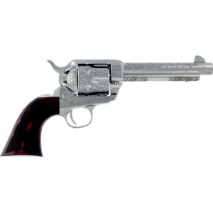 Cimarron Buffalo Bill Cody .357Mag. 5.5 in Engraved Nickel PP410LNBB - Cimarron Firearms