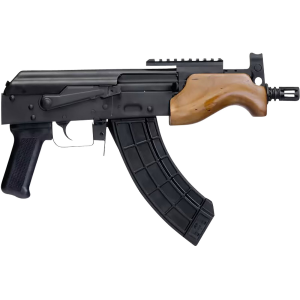 Century HG5479N Draco Micro 7.62x39mm 30+1 6.25 Black Threaded Barrel, Black Anodized Pic Rail Receiver, Black Poly Grip, Wood Furniture USA Made, Tactical Pistol
