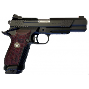 Wilson Combat EDC X9L Pistol EDCX-LPR-9, 9mm, 5 in, Light Rail, Tritium Orange, Starburst Grips, Black, 18 Rds