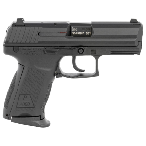 H&K 81000047 P2000 V2 LEM DAO 40 S&W 3.66 in (2) 10+1 Black Steel Slide Black Interchangeable Backstrap Grip
