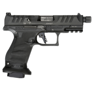 Walther Arms 2858151 PDP Pro SD Compact 9mm Luger 10+1 4.60 in Black Steel Threaded Barrel, Black Optic Ready/Serrated Slide, Black Polymer Frame w/Picatinny Rail, Black Performance Duty Texture Grips, Pistol