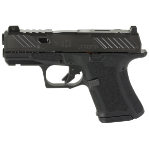 Shadow Systems SS4012 CR920 Elite Sub-Compact 9mm Luger 10+1/13+1, 3.40 in Black Nitride Match Grade/Spiral Fluted Barrel, Black Nitride Optic Cut/Serrated/Window Cut Stainless Steel Slide, Black Polymer Frame w/Beavertail & Picatinny Rail, Pistol
