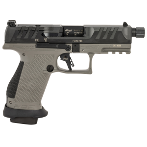 Walther 2876574 PDP Pro SD Compact 9mm Luger 15+1 4.60 Black Steel Threaded Barrel, Black Optic Ready/Serrated Slide, Tungsten Gray Poly Frame w/Pic Rail, Performance Duty Texture Grips, Ambi, Pistol