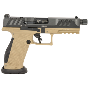 Walther 2876582 PDP Pro SD Full Size 9mm Luger 18+1 5.10 Black Steel Threaded Barrel, Black Optic Ready/Serrated Slide, Flat Dark Earth Poly Frame w/Pic Rail, Performance Duty Texture Grips, Ambi, Pistol