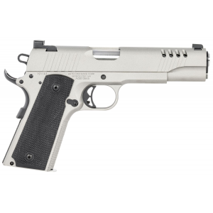 Auto-Ordnance 1911TCAC6 1911-A1 45 ACP 5 in 7+1 Savage Silver Cerakote Stainless Steel Black Rubber Grip Night Sights