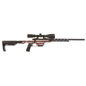 Howa HMXL762USA M1500 Mini Excel Lite 7.62x39mm 5+1 20 in Black Heavy Threaded Barrel, American Flag Cerakote Aluminum Receiver, Black Synthetic Adj Luth-AR Stock, Black Polymer Grip, GamePro 3.5-10x44 Scope, Rifle