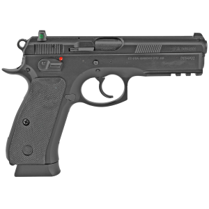 CZ-USA 01152 CZ 75 SP-01 *CA Compliant 9mm Luger 10+1 4.60 in Black Steel Barrel, Serrated Steel Slide Black Polycoat Steel Frame w/Beavertail & Picatinny Rail, Black Rubber Grip, Pistol