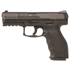 H&K 81000285 VP9-B 9mm Luger 4.09 in 17+1 (2) Black Black Steel Black Interchangeable Backstrap Grip Push Button Mag Release