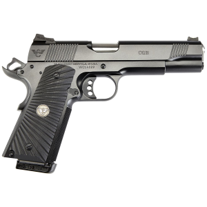 Wilson Combat CQBFS9 CQB Full-Size 9mm Luger 5 in 8+1 Stainless Match Grade Barrel Black Carbon Steel Slide with Front Serrations Black G10 Starburst Grip Fiber Optic Sight
