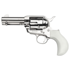 TAYLORS & Company 200073 1873 Cattleman 357 Mag Caliber With 3.50 In Barrel, 6rd Capacity Cylinder, Overall Nickel-plated Finish Steel & Ivory Birdshead Synthetic Grip , Revolver