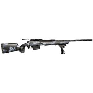 Horizon Firearms RF001S392414C00 Venatic 7mm PRC PRC 5+1 22 in Spiral Fluted Barrel, Black KG Gun Kote, Black with Gray Sponge Pattern Accents iota Carbon EKO Stock - Horizon