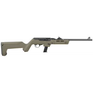 RUGER 19131 Pc Carbine Takedown 9mm Luger Caliber With 16.10 In Barrel, 17+1 Capacity, Matte Black Oxide Metal Finish, Od Green Magpul Pc Backpacker Stock & Right Hand