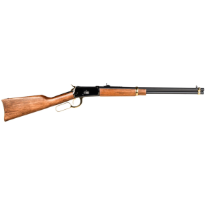 Rossi 923572013GLD R92 Gold Full Size 357 Mag 10+1 20 in Polished Black Steel Barrel & Receiver, Brazilian Hardwood Fixed Stock, Right Hand, Rifle