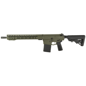 Sons of Liberty Gun Works MK 10 Combat, Semi-auto Rifle, AR, 308 Winchester, 16 in Combat Barrel, Cerakote Finish, Olive Drab Green, A2 Flash Hider, B5 Grip, B5 Bravo Collapsible Stock, SLR SOLO Free