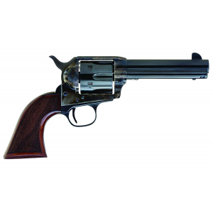Cimarron AR410 Arizona Ranger 45 Colt (LC) 6 Shot, 4.75 in Blue w/Engraved  inArizona Ranger in Steel Barrel, Blued Cylinder, Color Case Hardened Steel Frame, Checkered Walnut Grip, Exposed Hammer