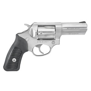 Ruger 5719 SP101 357 Mag 5rd 3.10 in Satin Stainless Steel Barrel, Cylinder & Frame, Black Rubber Grip, Transfer Bar Safety, Exposed Hammer , Revolver
