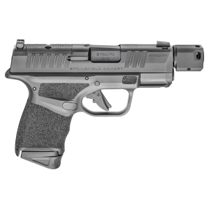 Springfield Armory HC9389BTOSP Hellcat RDP Micro-Compact 9mm Luger 11+1/13+1 3.80 in Black Melonite Steel Threaded w/Compensator Barrel, Black Melonite Optic Ready/Serrated Slide, Black Polymer Frame w/Picatinny Rail, Adaptive Texture Grip, Pistol