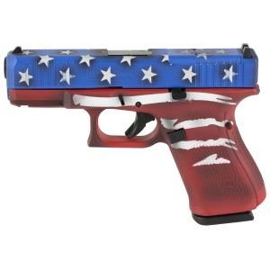 Glock 23 M.O.S. GEN 5, Semi-automatic, Striker Fired, Compact, 40 S&W, 4.02 in Barrel, Cerakote Finish, Red/White/Blue Battle Worn Flag, 13 Rounds, 3 Magazines PA235S204MOS-RWBBWFL