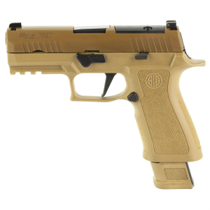 Sig Sauer P320, X-Carry, Striker Fired, Semi-auto, Polymer Frame Pistol, 9MM, 3.9 in Barrel, PVD Finish, Coyote Tan, SIGLITE Night Sights, Optics Ready, 2 Mag, (1)-17 Round And (1)-21 Round Mag 320XCA-9-CXR3-R2