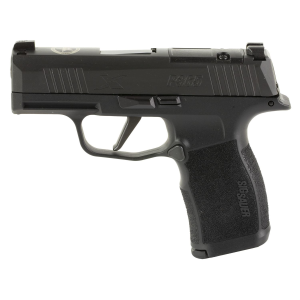 Sig Sauer P365X, Striker Fired, Polymer Frame Pistol, Subcompact, 9MM, 3.1 in Barrel, Matte Finish, Black, X-Ray 3 Night Sights, Optic Ready, 12 Rounds, 2 Mags, Includes Texas Ranger Engraving on Slide and Challenge Coin 365X-9-BXR3P-TR