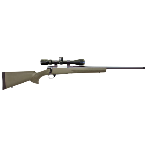 Howa HGP2270G M1500 Hogue 270 Win 5+1 22 in Barrel, Blued Steel Receiver, Green Hogue OverMolded Synthetic Stock Includes Nikko Stirling GamePro 4-12x40mm Scope, Rifle