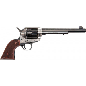 Cimarron Frontier .357 Pw Fs 7.5 in Engraved Silver/Bl Wal PP405LSFW - Cimarron Firearms