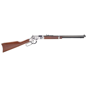 HENRY H004sfd Golden Boy Silver Fathers Day 22 Short, 22 Long Or 22 Lr Caliber With 16 Lr/21 Short Capacity, 20in Blued Barrel, Nickel-plated Metal Finish American Walnut Stock Right Hand (full Size)