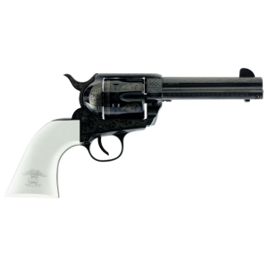 Traditions SAT73122LIB 1873 Liberty 45 Colt (LC) 6rd 4.75 in Blued Engraved Steel White PVC Grip , Revolver