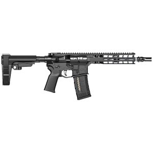 Radian Weapons R0052 Model 1 300 Blackout 30+1 9 in Black Cerakote Match Grade Threaded Barrel, Radian Black Cerakote Aluminum Receiver w/Picatinny Rail, Black Carbon Fiber SBA3 Brace, Black Magpul Grip, Pistol