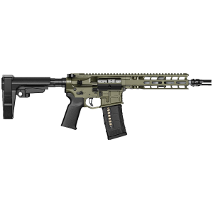 Radian Weapons R0505 Model 1 Pistol 300 Blackout 30+1 9 Black Cerakote Match Grade Threaded Barrel, Radian OD Green Cerakote Aluminum Receiver w/Pic Rail, Black Carbon Fiber SBA3 Brace, Black Magpul Grip, Ambi, Tactical Pistol