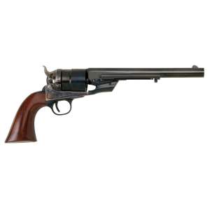 Cimarron Richards Transition Conversion Revolver CA9052, 45 LC, 8 in, Wood Grips, Blue Finish, Fixed Sights, 6 Rd