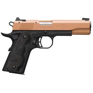 Browning 051895490 1911-22 Black Label Full Size Frame 22 LR 10+1, 4.25 Matte Stainless Steel Barrel, Copper Cerakote Serrated Slide, Matte Black Poly Frame w/Beavertail, Black Laminate Wood Grip, Rimfire Pistol